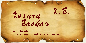 Kosara Boškov vizit kartica